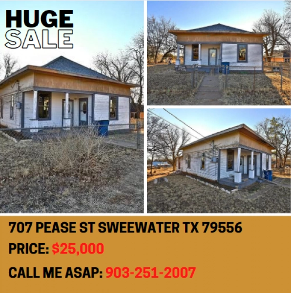 2 Beds 1 Bath Project House in Sweetwater TX