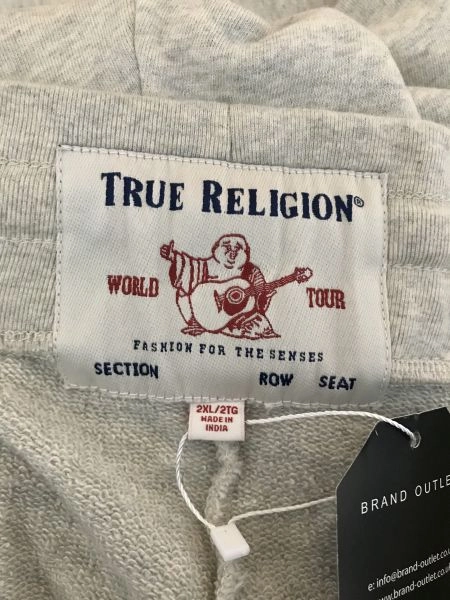 True Religion Grey Classic Logo Jogging Bottoms
