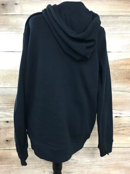 True Religion Black Zip Up Hoodie with Contrast Colour Worded Logo