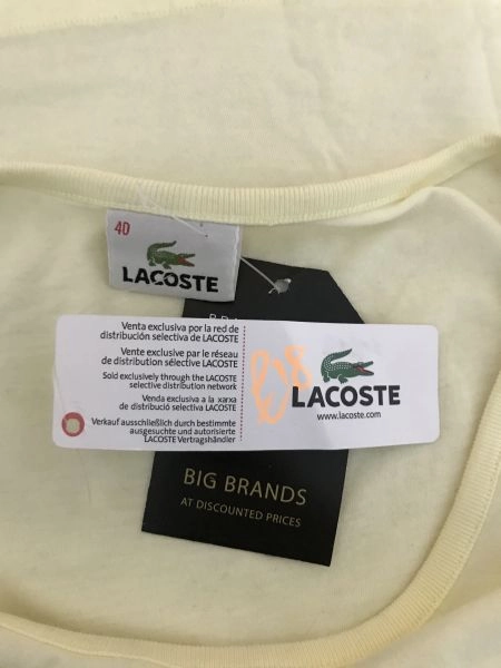 Lacoste Yellow Short Sleeve T-Shirt with Button Detail