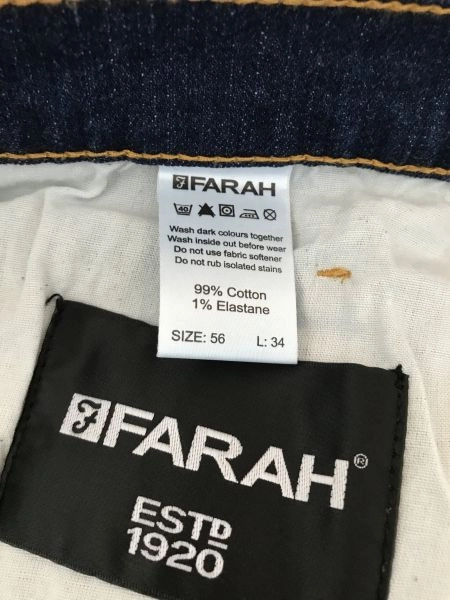 Farah Jeans Mid Blue Straight Cut Jeans