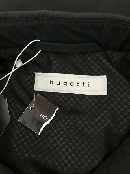 Bugatti Black Button Up Trench Style Coat