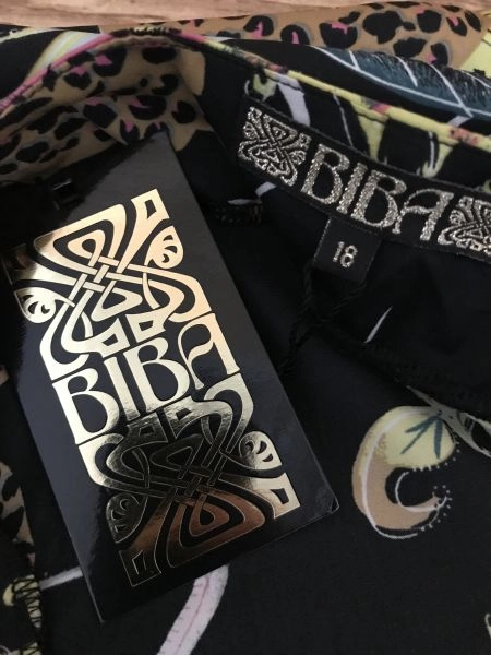 Biba Jungle Print Long Sleeve Wrap Dress