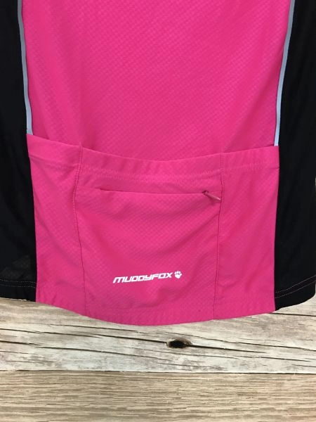 Muddyfox Pink and Black Zip Collar Sports Top