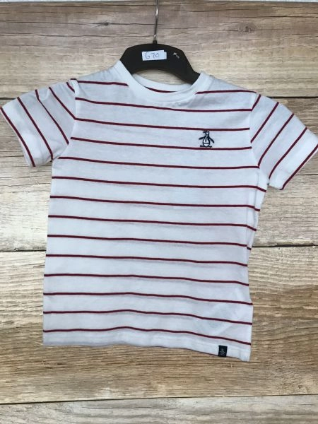 Penguin by Munsingwear Red and White Stripy Top