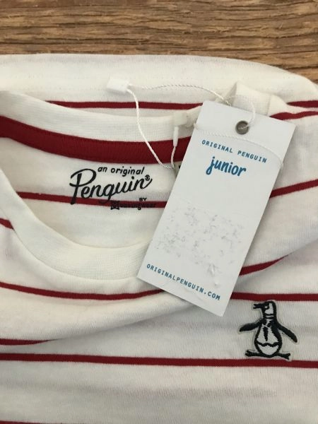 Penguin by Munsingwear Red and White Stripy Top
