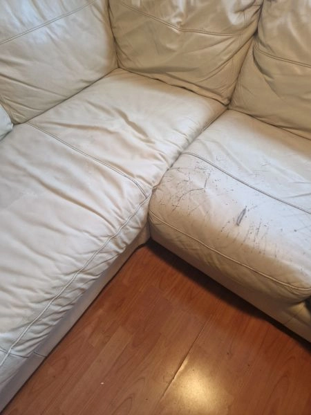 DFS LEATHER CORNER SOFA COLLECTION ONLY LEYTON E10 AREA