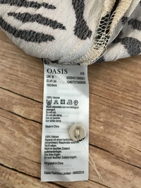 Oasis Animal Print Mid-Length Sleeve Maxi Dress
