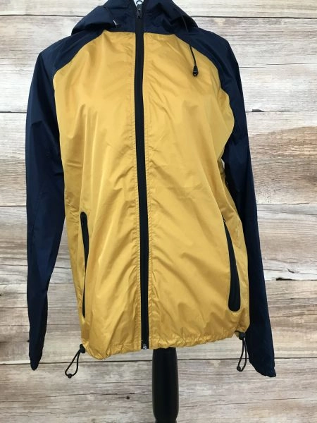 Aeropostale Blue and Yellow Hooded Anorak