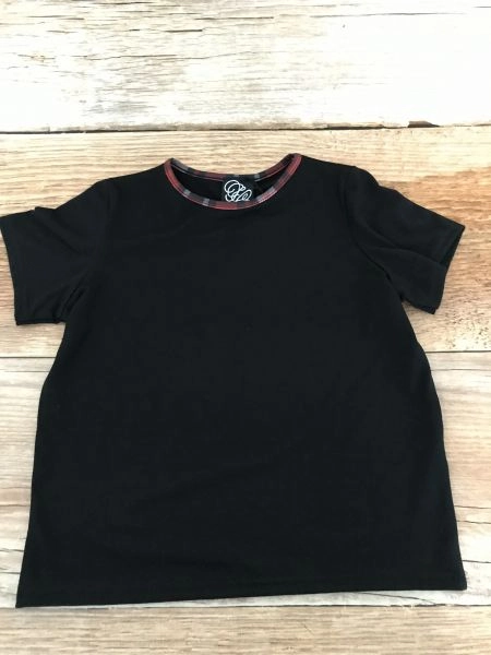 Fabric Black Short Sleeve T-Shirt