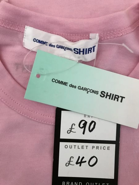 Comme Des Garcons Pink Short Sleeve T-Shirt