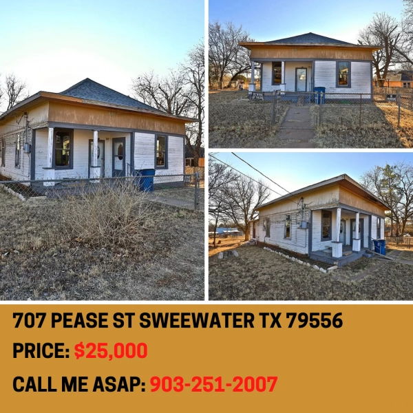 2/1 Home for sale Sweetwater TX
