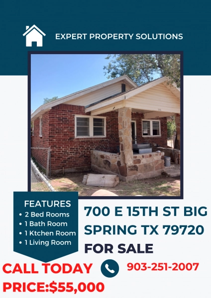 2/1 Home for sale in Big spring TX
