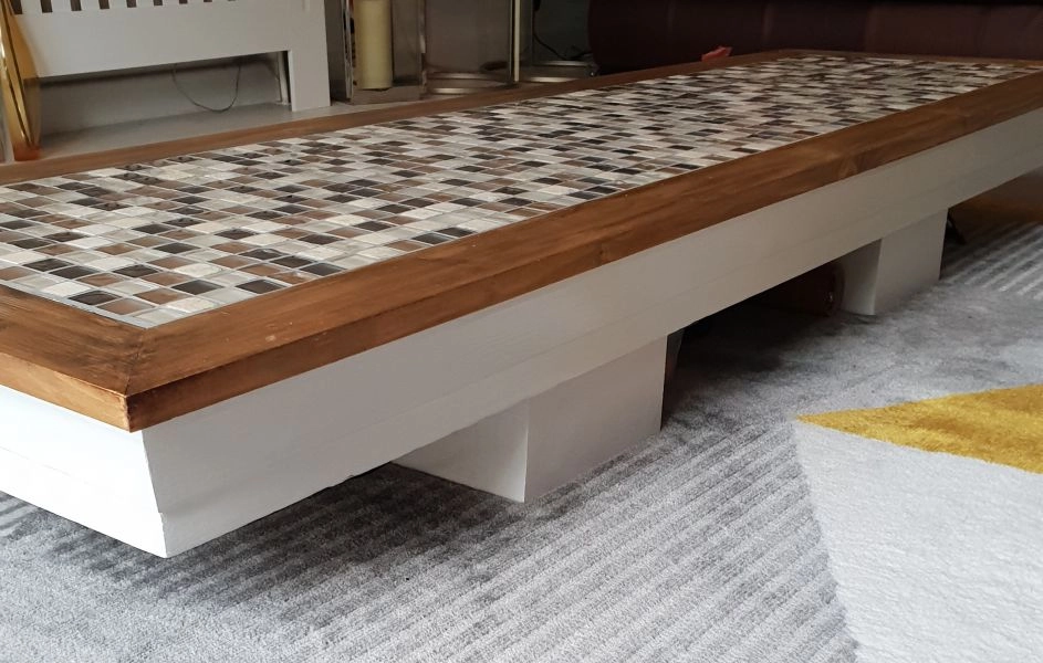 Long mosaic coffee table... L1640mmxW490mmH210mm