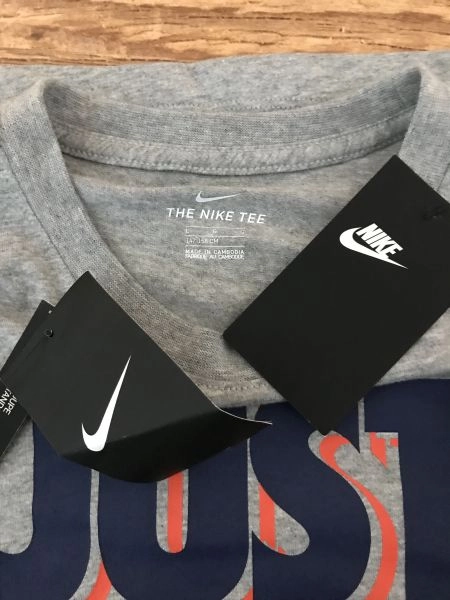 Nike Grey Just Do It Slogan T-Shirt