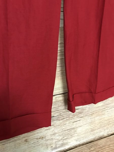Ralph Lauren Red Wide Leg Trousers