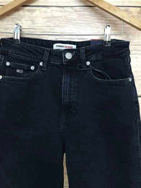 Tommy Jeans Dark Blue High Rise Straight Leg Ankle Jeans