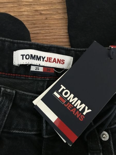 Tommy Jeans Dark Blue High Rise Straight Leg Ankle Jeans