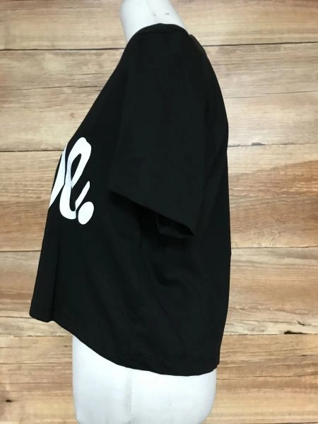 Just Hype Black Logo Fronted Crop Top