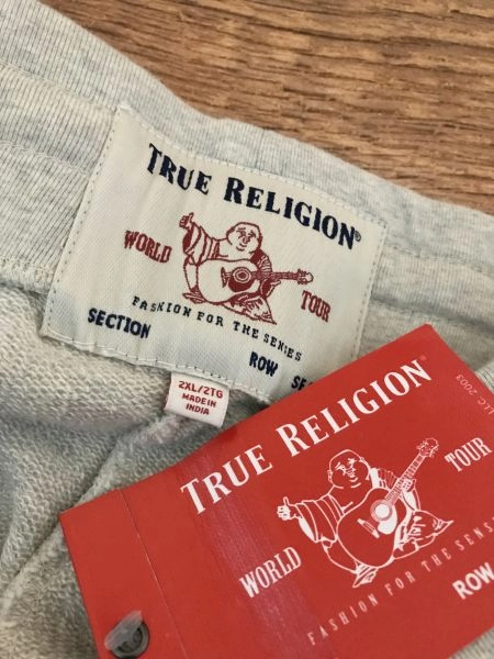 True Religion Grey Classic Logo Jogging Bottoms