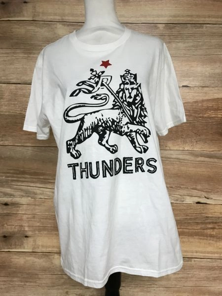 Thunder White Short Sleeve T-Shirt with Logo Detail