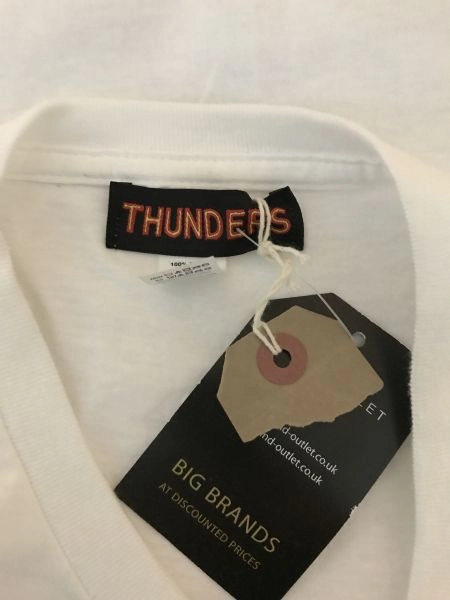 Thunder White Short Sleeve T-Shirt with Logo Detail