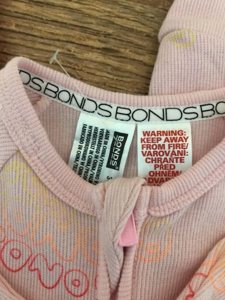 Bonds Pink Zip Up Onesie