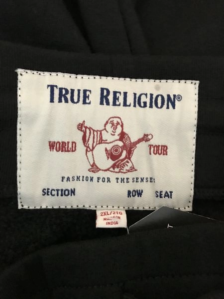 True Religion Black Classic Logo Jogging Bottoms
