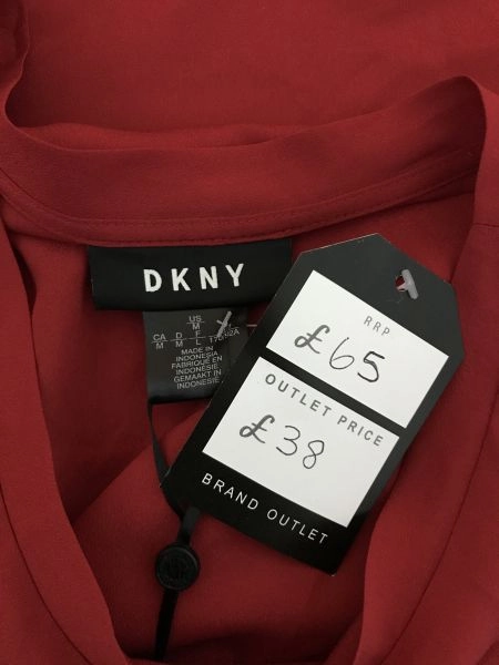 DKNY Red Sleeveless Top