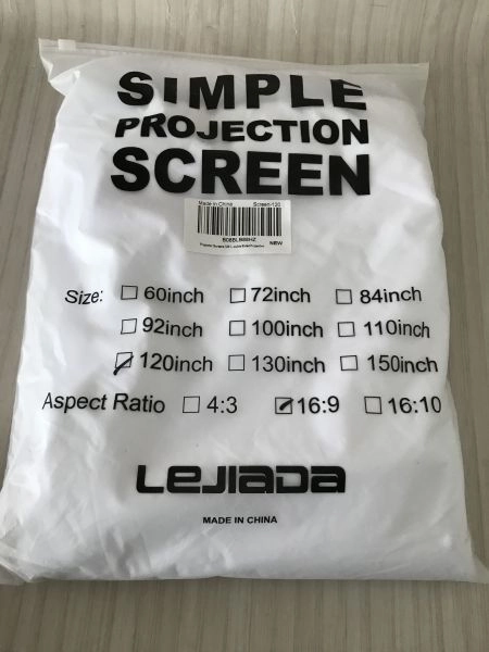 Projector Screen,120 Inch Portable White Color Projector Curtain
