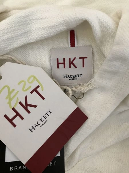 Hackett Cream Logo Hooded Top