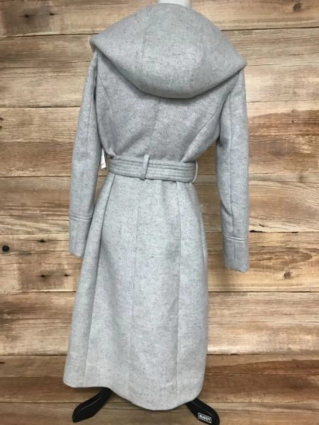 Forever New Grey Wrap Style Coat