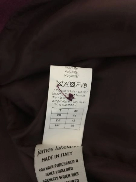 James Lakeland Purple Button Up Winter Jacket