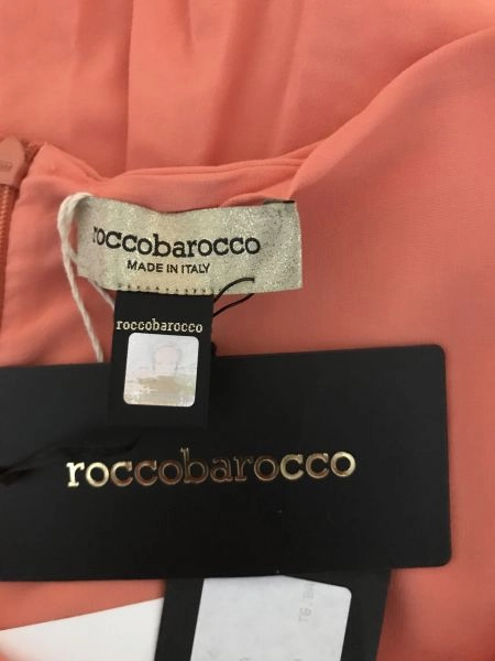 Roccobarocco Coral Sleeveless Broach Detail Dress