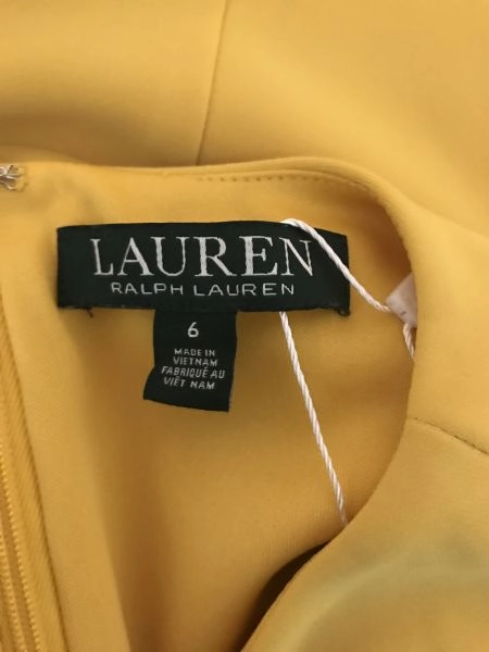 Ralph Lauren Yellow Sleeveless Shift Dress