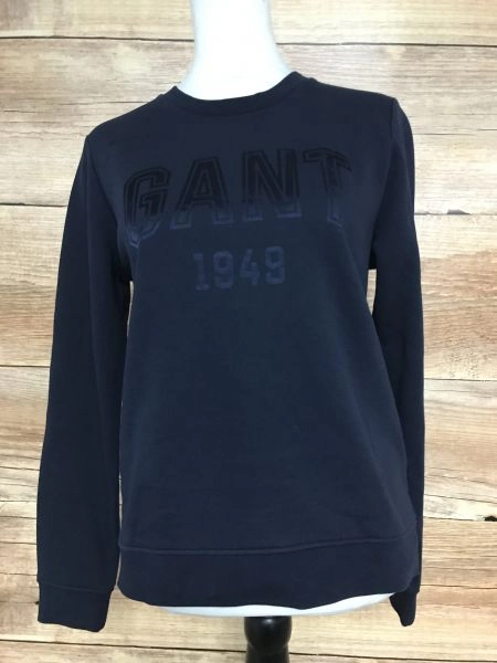Gant Navy Blue Sweatshirt with Brand Logo on Front