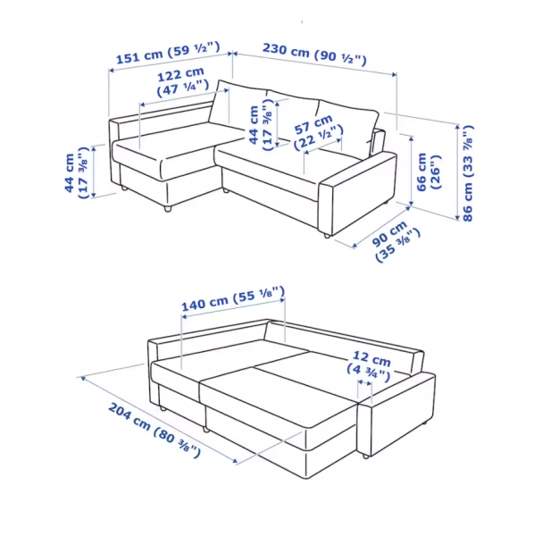 IKEA Corner sofa/bed