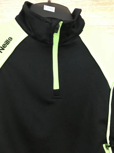 O'Neills Black and Green Long Sleeve Sports Top