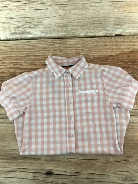 SoulCal & Co Pink and White Checked Short Sleeve Shirt Dress