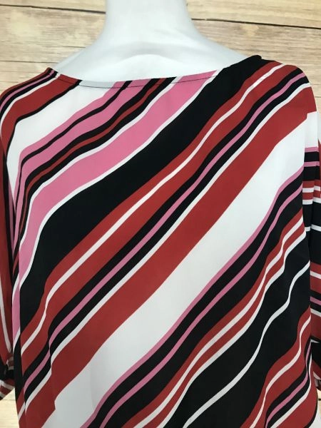 Dorothy Perkins Pink, Black and White Striped Blouse