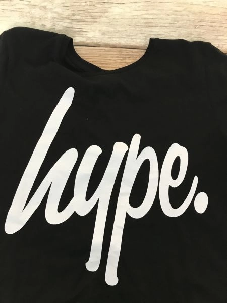 Just Hype Black Logo Fronted Crop Top