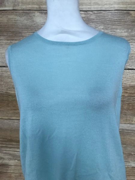 Tommy Hilfiger Teal Sleeveless Wrap Back Top