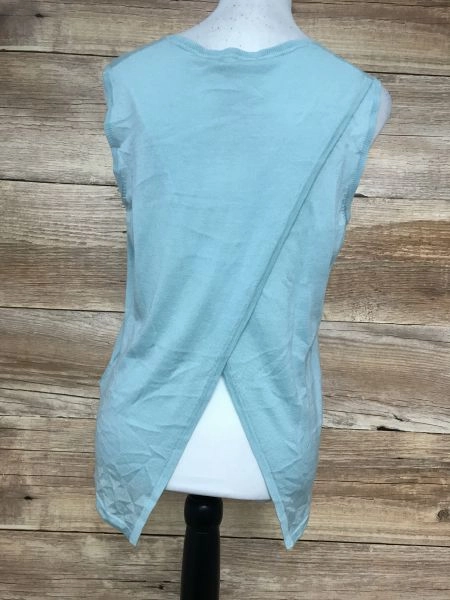 Tommy Hilfiger Teal Sleeveless Wrap Back Top