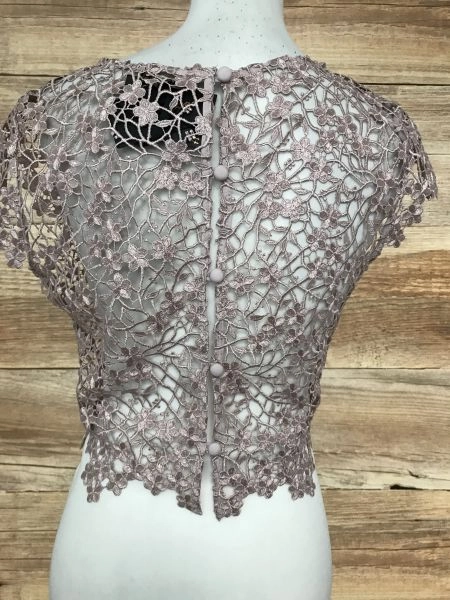 Phase Eight Pink See Through Lace Top