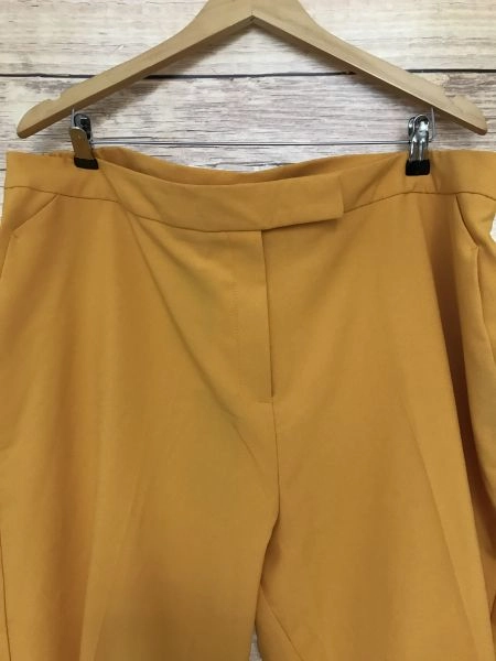 Tailored Yellow Straight Leg Cropped Trousers