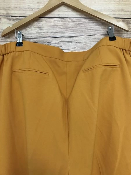 Tailored Yellow Straight Leg Cropped Trousers