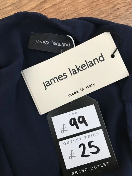James Lakeland Navy Chiffon Dress