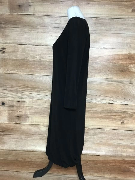 Calvin Klein Black Long Sleeve Double Layered Dress