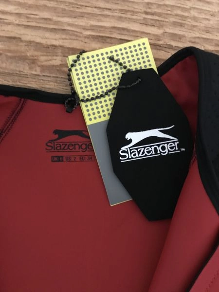 Slazenger Black and Red Wet Suit Bikini Top