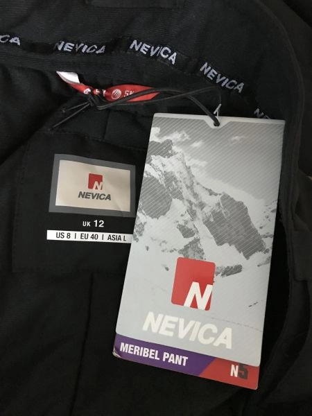 Nevica Black Waterproof Meribel Ski Trousers